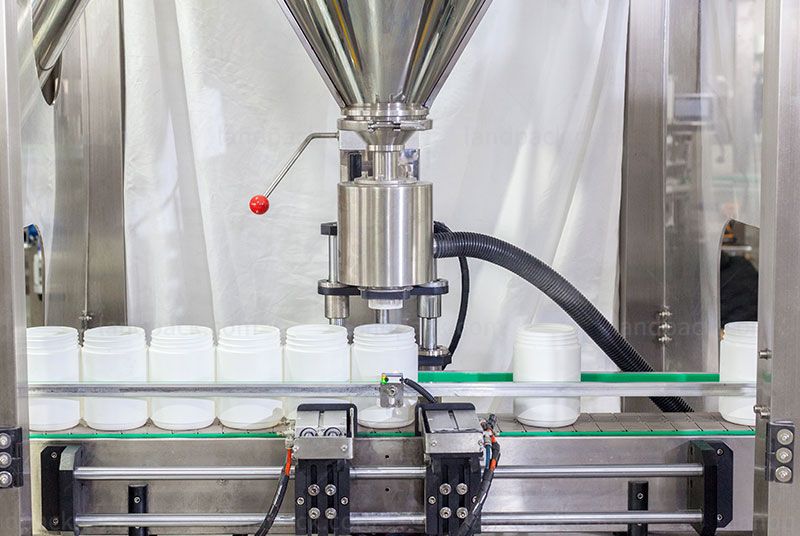 Automatic Dry Powder Bottle Filling Capping Labeling Line