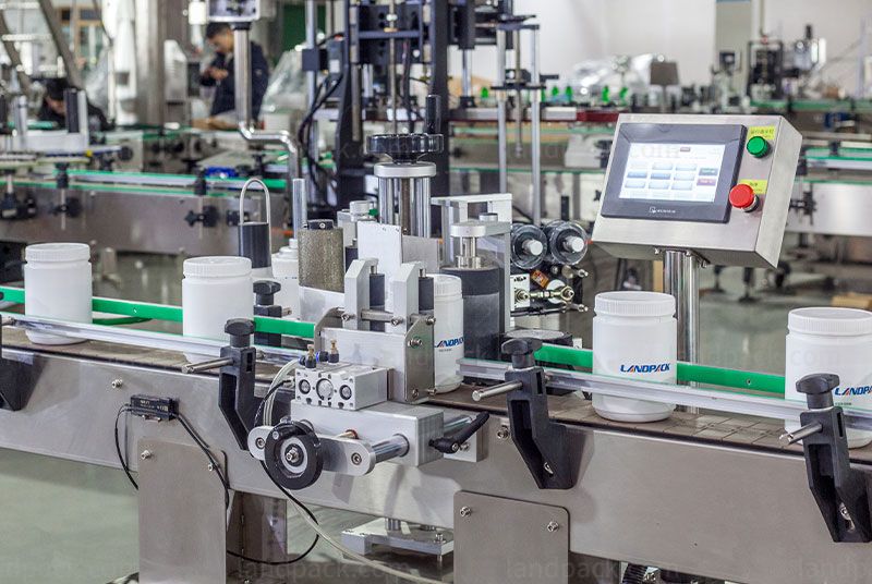 Automatic Dry Powder Bottle Filling Capping Labeling Line