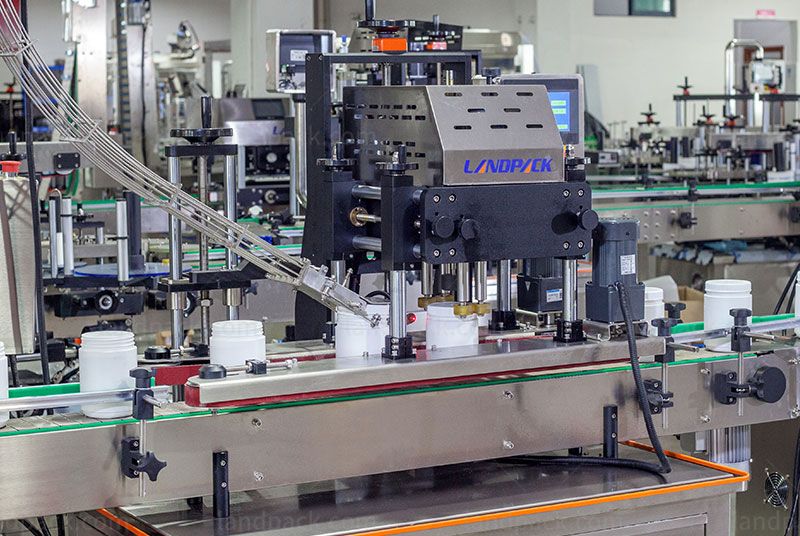 Automatic Dry Powder Bottle Filling Capping Labeling Line