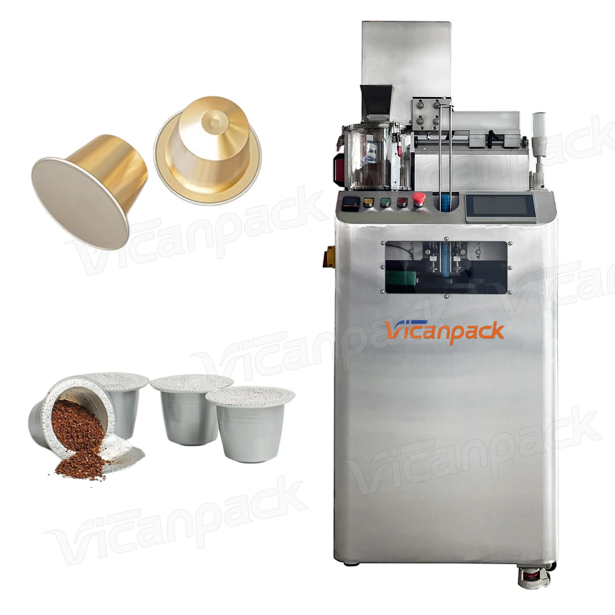 Máquina compacta de llenado de cápsulas de café (compatible con diferentes diáme