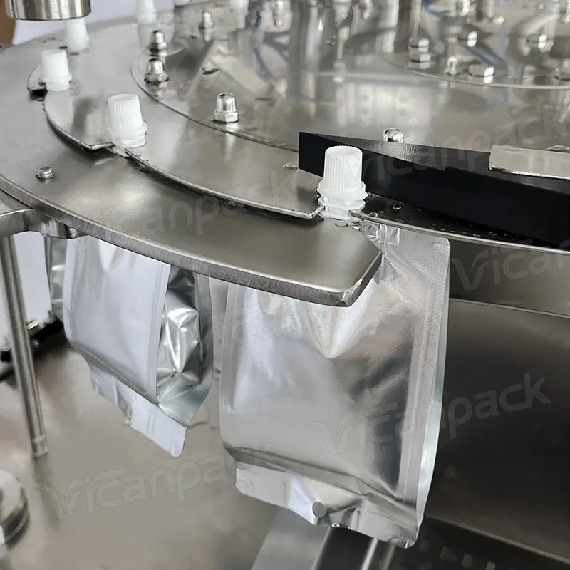Full-automatic 2-head Stand-up Pouch Filling & Capping Integrated Machine Full-automatic 2-head Stand-up Pouch Filling & Capping Integrated Machine