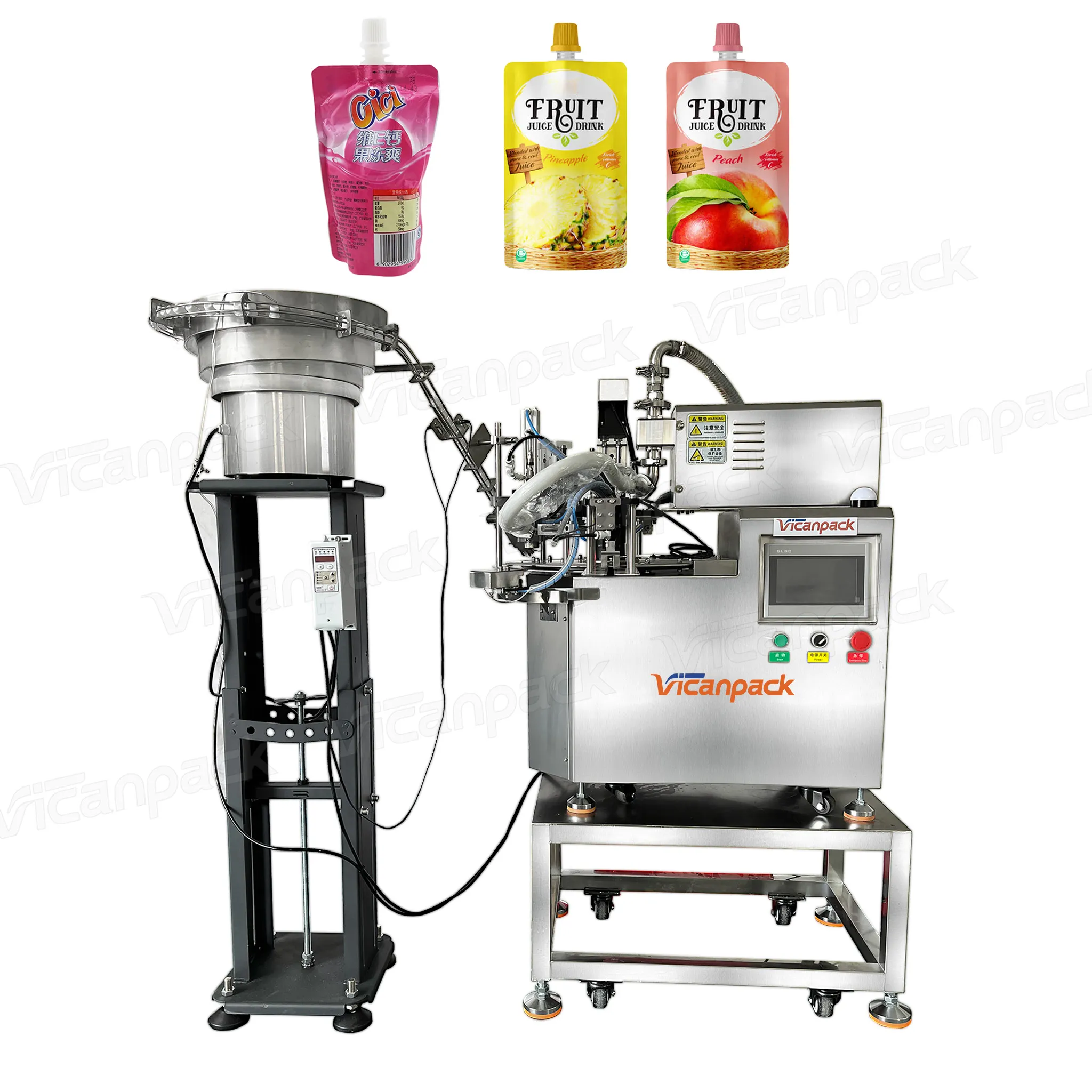 Desktop Spout Pouch Filling and Capping Machine