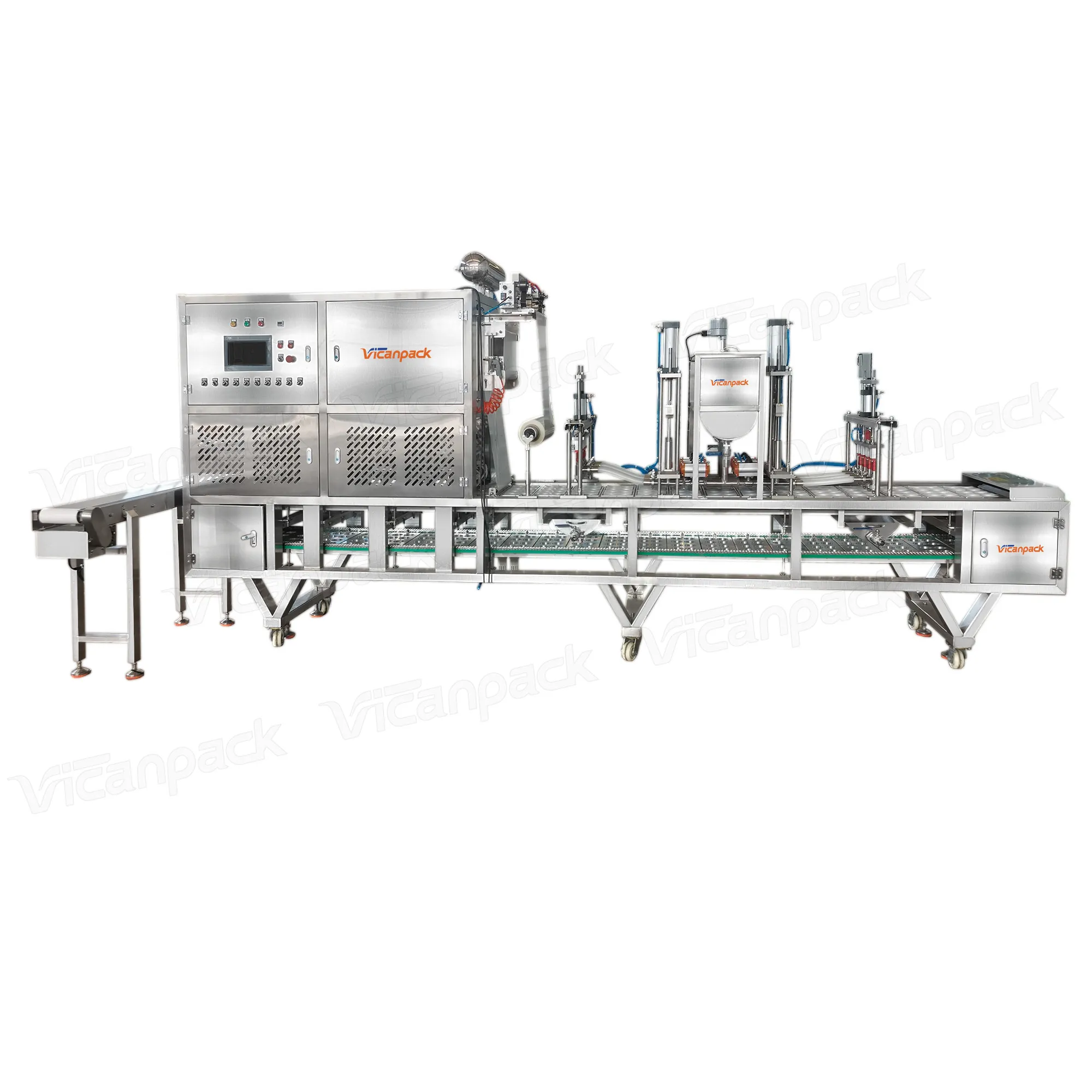 Fully Automatic High-speed Linear Cup Viscous liquids (ice cream / sauces) Filling Machine Fully Automatic High-speed Linear Cup Viscous liquids (ice cream / sauces) Filling Machine