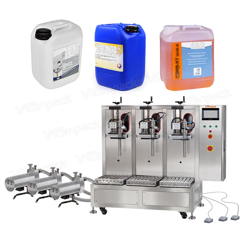 Semi-automatic Large-capacity Self-flowing Liquid Filling Machine