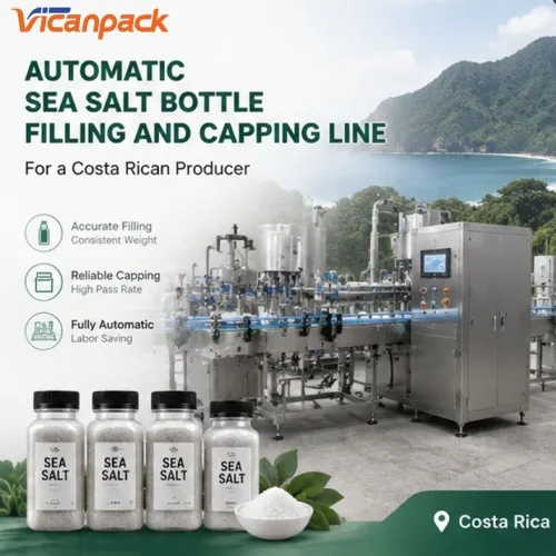 Automatic Sea Salt Bottle Filling Machine Solution | Vicanpacking