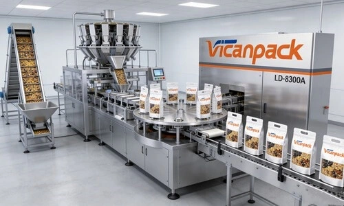 Automatic Premade Pouch Bird Food Packaging Line: Rotary Machine Solution for Mi